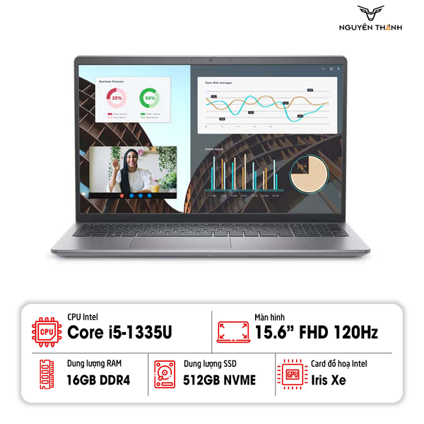Laptop Dell Vostro 15 3530 i5 1335U/16GB/512GB/120Hz/Titan Grey Aluminium/Win11