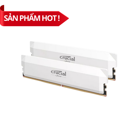 Ram Crucial Pro Overclocking 32GB Kit (16GBx2) DDR5-6000 UDIMM White_HNK
