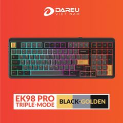 Bàn phím cơ DareU EK98 Pro Triple Mode Black Golden DareU Cloud Switch