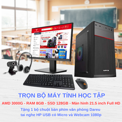 Bộ máy tính học tập AMD 3000G Màn hình 21.5