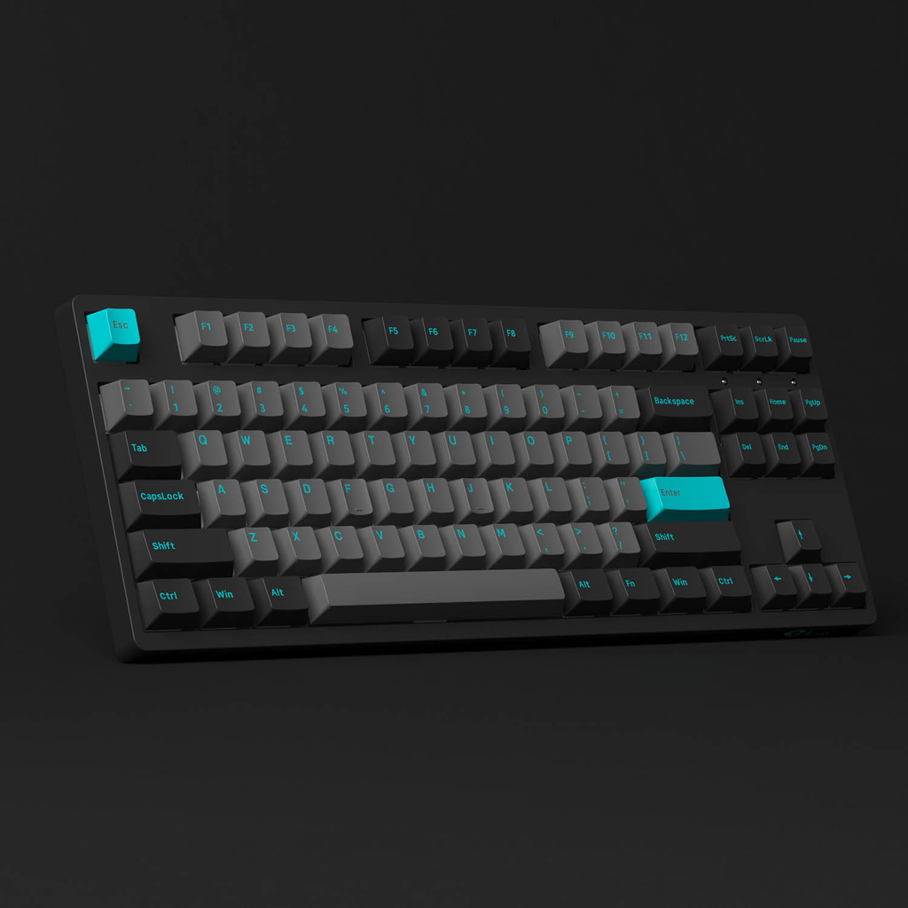 Bàn phím cơ AKKO 3087 Plus Black & Cyan Akko CS Wine Red switch