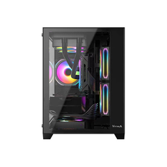Vỏ Case VITRA CRYSTAL S1 LITE Black (MATX/Màu đen/Rad 240)