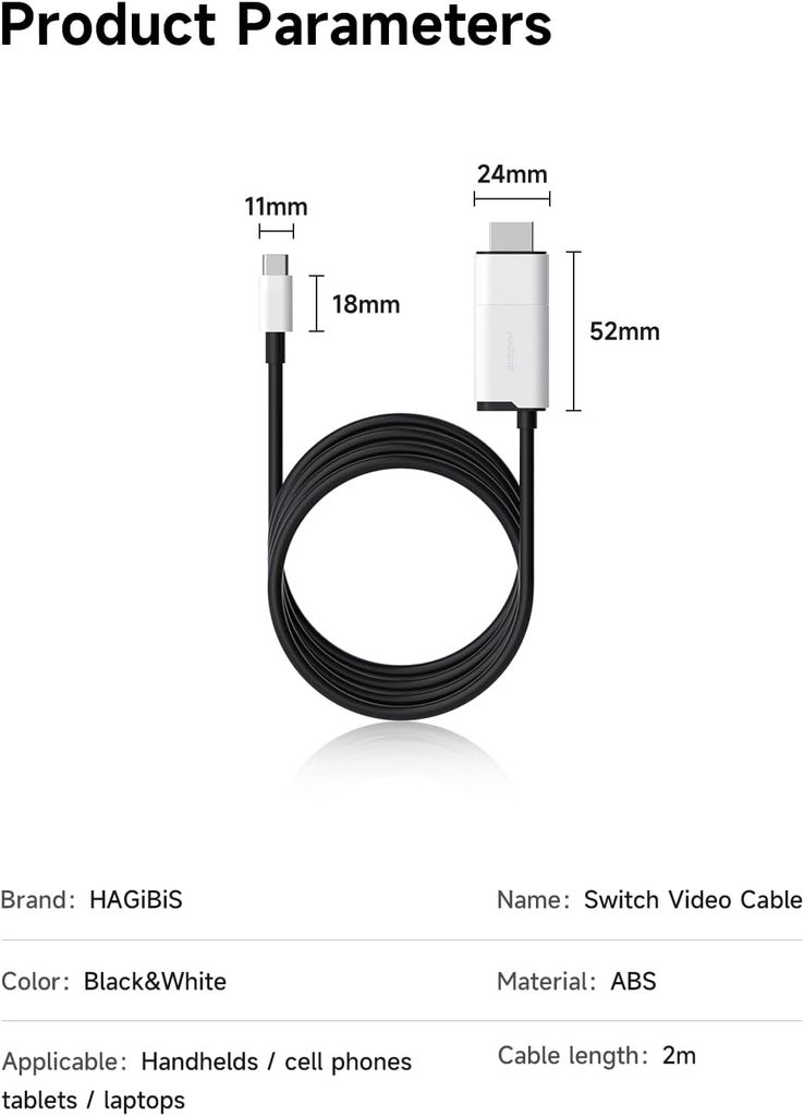 Hub chuyển Hagibis Switch Dock - Cáp USB Type C to HDMI 4K@60hz