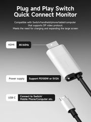 Hub chuyển Hagibis Switch Dock - Cáp USB Type C to HDMI 4K@60hz