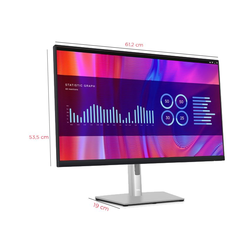 MÀN HÌNH DELL P2723DE (27 INCH/QHD/IPS/60HZ/8MS/350 NITS/HDMI+DP+USB+USBC+LAN)