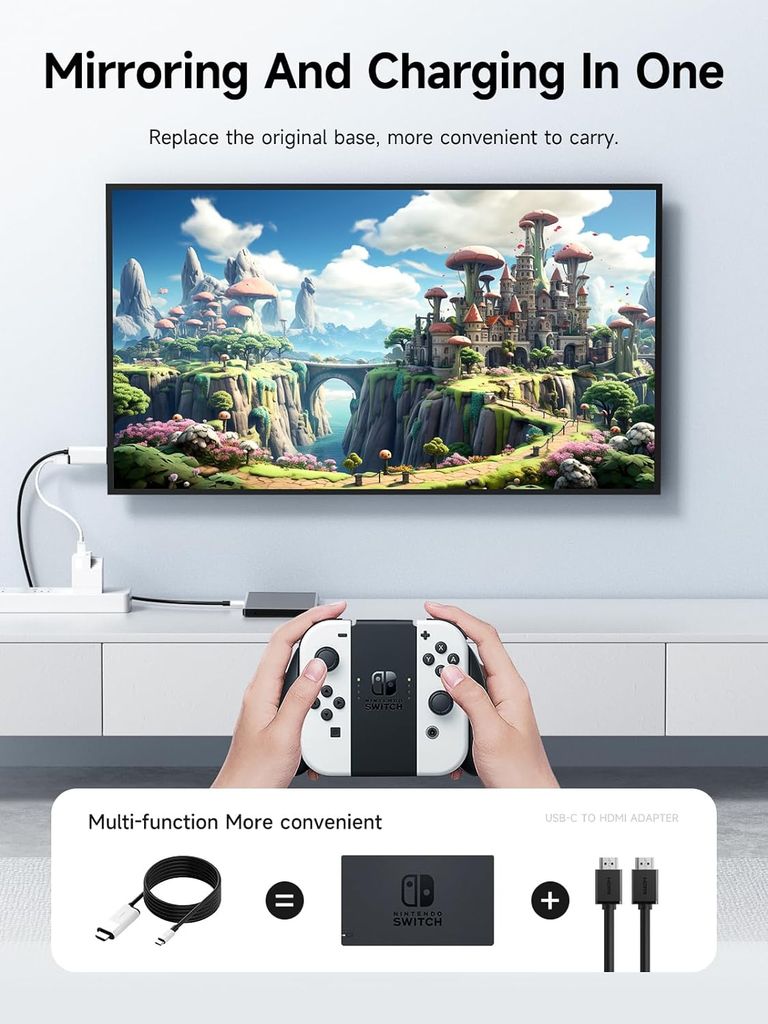 Hub chuyển Hagibis Switch Dock - Cáp USB Type C to HDMI 4K@60hz