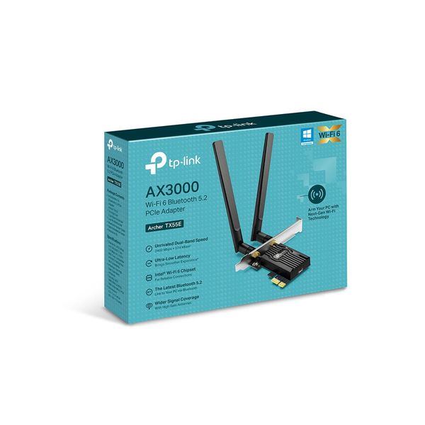 CARD MẠNG KHÔNG DÂY PCIE TP-LINK ARCHER TX55E (AX3000, BLUETOOTH 5.2)