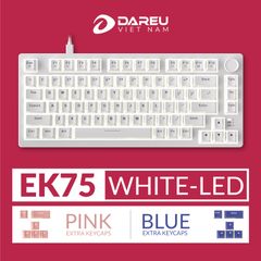 Bàn phím cơ DareU EK75 White