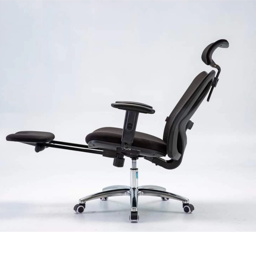 Ghế công thái học Ergonomic SIHOO M18B Black (có kê chân)