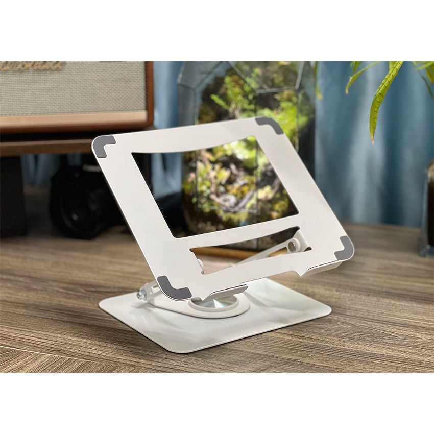 Giá đỡ Laptop/Macbook đế xoay 360 độ, hợp kim thép