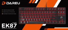 Bàn phím cơ Gaming DAREU EK87 - Black (RED Led, Blue/ Brown/ Red D switch)