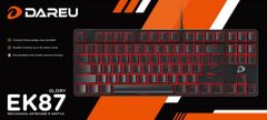 Bàn phím cơ Gaming DAREU EK87 - Black (RED Led, Blue/ Brown/ Red D switch)