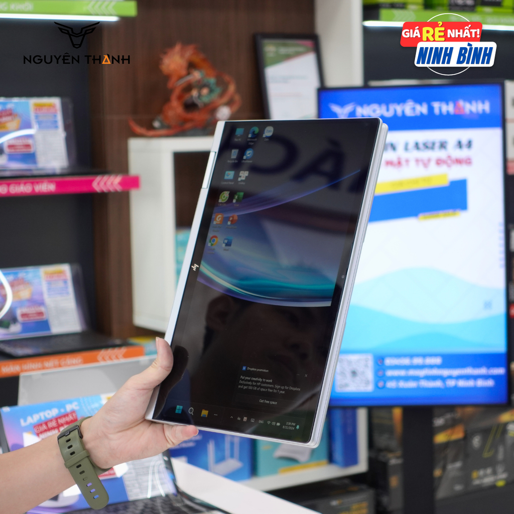 Laptop HP Envy x360 2 in 1 14-es1023dx  (Intel Core 7-150U, 16GB, 14 inch FHD Touch,Bạc)