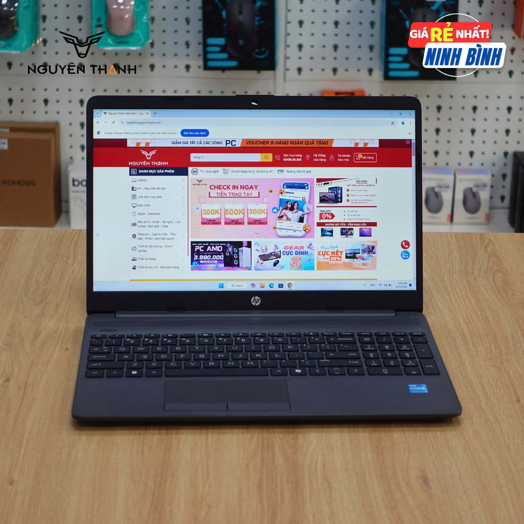 Laptop HP 250R G9 (i3 1315U, Ram 16GB, SSD 512GB, Windows 11 Pro,  Black)