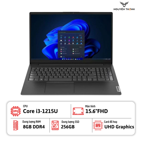 Laptop Lenovo V15 G3 IAP (Core i3-1215U, RAM 8GB, SSD 256GB, 15.6 inch FHD, Đen)