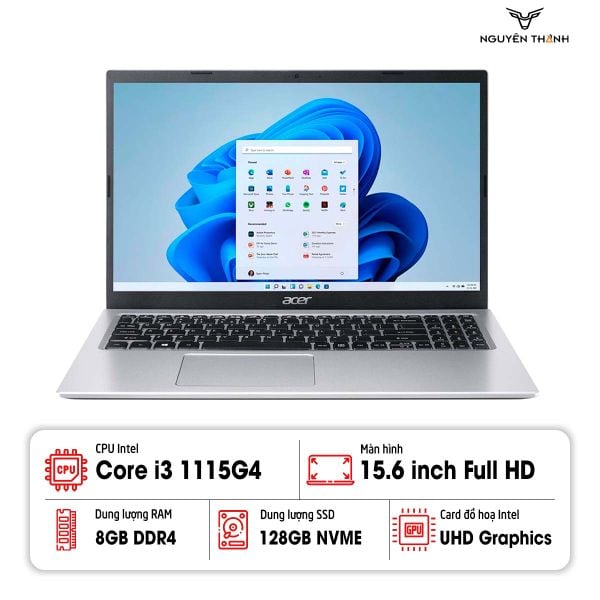 Laptop Acer Aspire 3 A315-58-33XS (Core i3 1115G4/ 8GB RAM/ 128GB/15.6