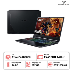 Laptop Acer Nitro 5 AN515-55-55M1 (Core i5-10300H, 16GB RAM, 512GB SSD, GTX1650 4GB GDDR6, 15.6