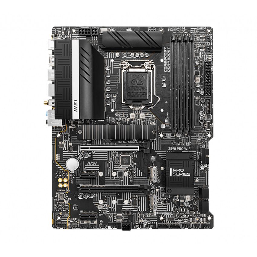 Mainboard MSI Z590 PRO WIFI (Intel Z590, Socket 1200, ATX, 4 khe Ram DDR4)