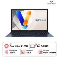Laptop Asus VivoBook 15 F1504VAP (Core 5 120U, Ram 24GB, SSD 512GB, 15.6'' FHD, Quiet Blue)