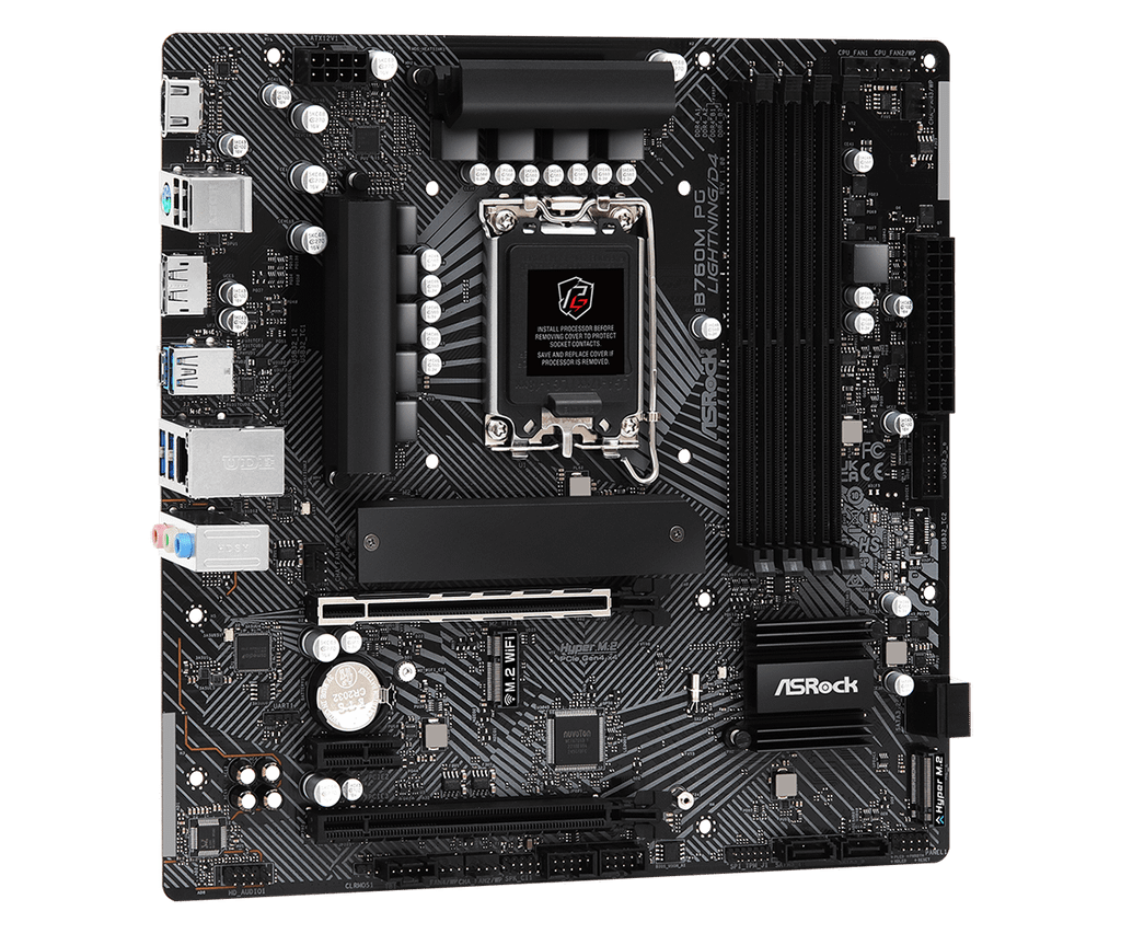 Mainboard ASRock B760M PG Lightning | Intel B760, Socket 1700, Micro ATX, 4 khe DDR4