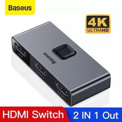 Thiết bị chia cổng HDMI 2 chiều Baseus Matrix HDMI Splitter (2 Devices to 1 Screen or 1 Device to 2 Screen, Support 4K30Hz/ 4k60Hz)