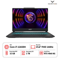 Laptop MSI Cyborg 15 (Intel Core i7-12650H, RAM 32GB, SSD 1TB, RTX 4060, 15.6