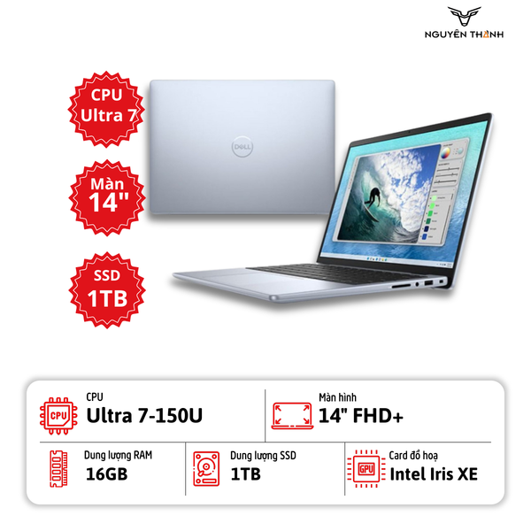 Laptop Dell Inspiron 14 5440 (Core 7 150U, Ram 16GB, SSD 1TB, 14