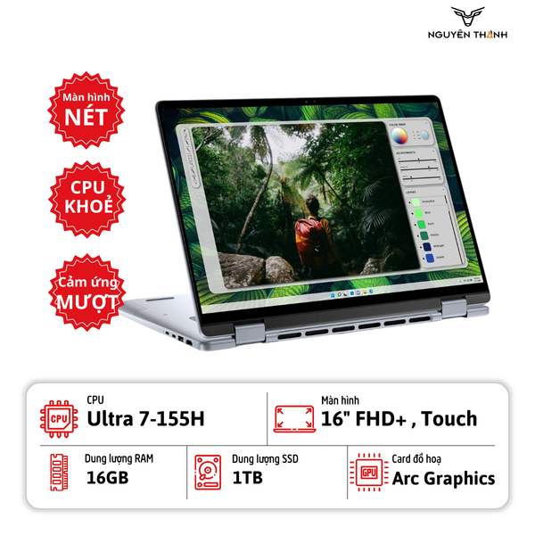 Laptop Dell Inspiron 16 7640 2 in 1 - (Intel Core Ultra 7-155H, 16GB, SSD 1TB, 16