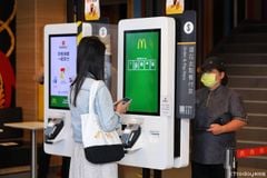 Máy Oder tự phục vụ, Kiosk Self-Order,  Máy order tự động, có NFC/POS/ QR cho nhà hàng, cantine