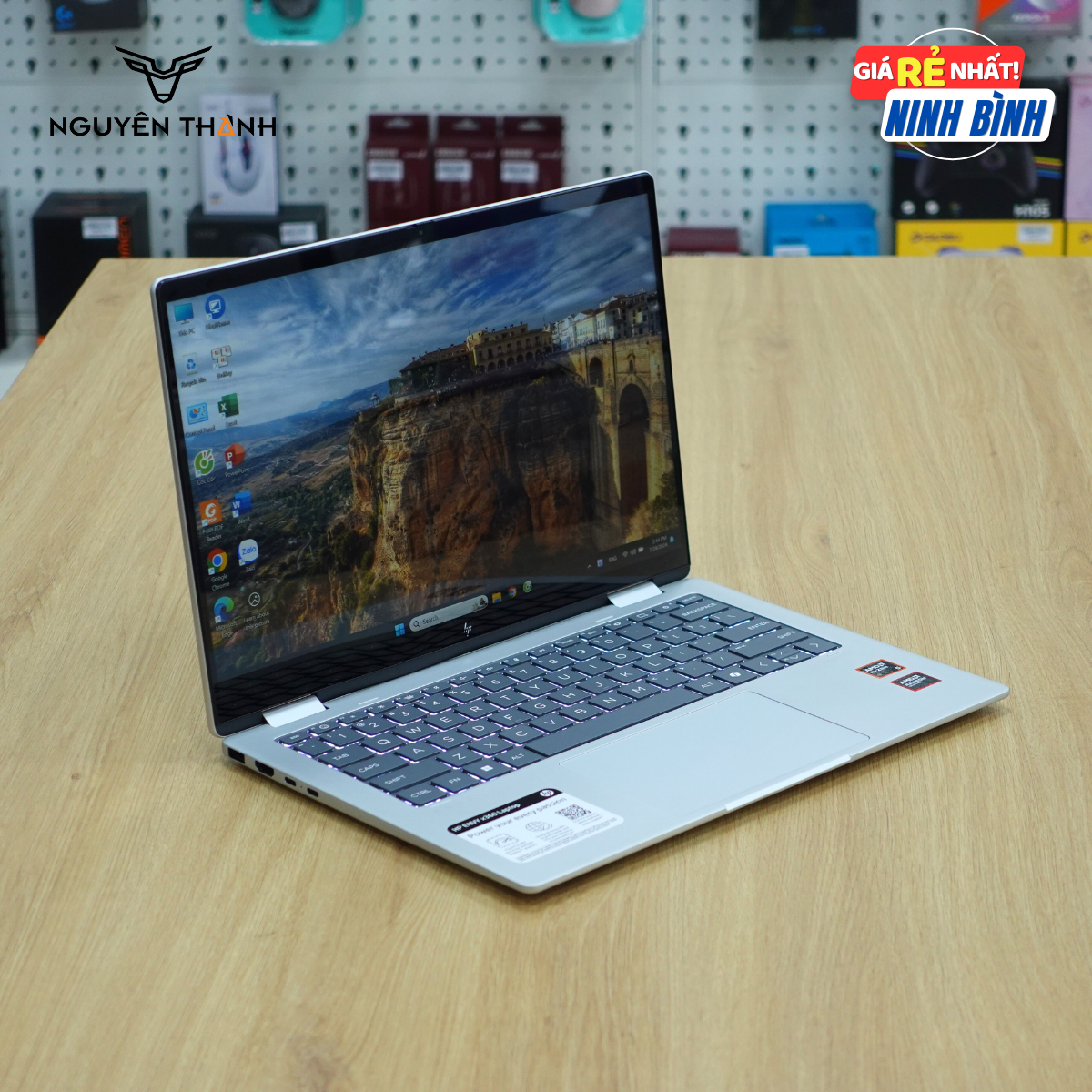 Laptop HP Envy x360 2in1 14 mỏng nhẹ, màn hình cảm ứng, cấu hình cao