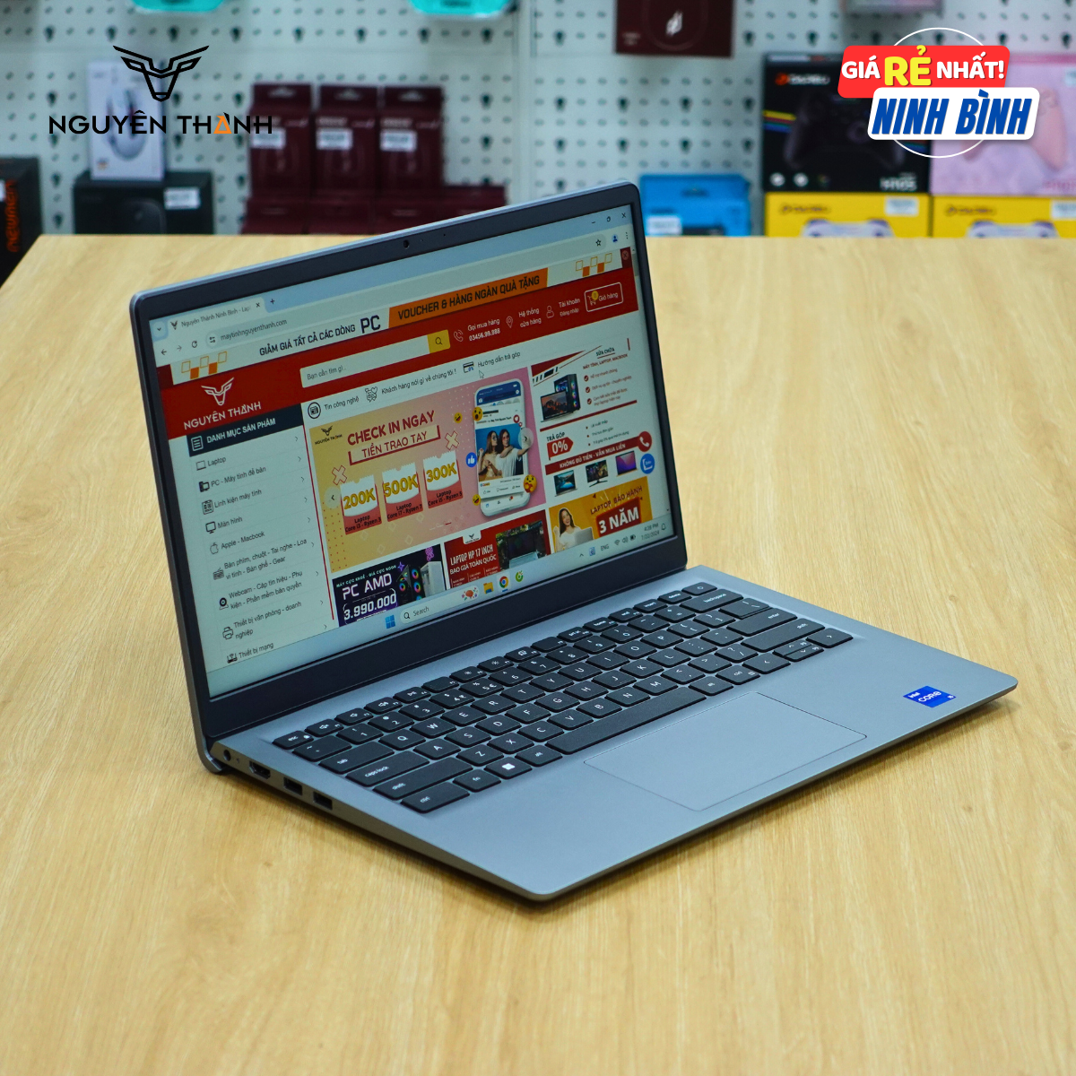 Laptop Dell Vostro 3420 nhỏ gọn, cấu hình cao, pin lâu
