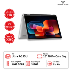 Laptop HP Envy x360 2in1 16 (Intel Core Ultra 7-155u, 16GB DDR5, SSD 512GB, 16 inch WUXGA Touch, Silver)