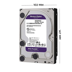 Ổ cứng Western Digital 4TB Serial ATA 3 (6 Gb/s); 5400  rpm; 64MB Cache Purple (Tím)