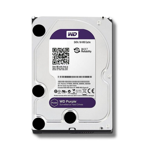 Ổ cứng Western Digital 4TB Serial ATA 3 (6 Gb/s); 5400  rpm; 64MB Cache Purple (Tím)