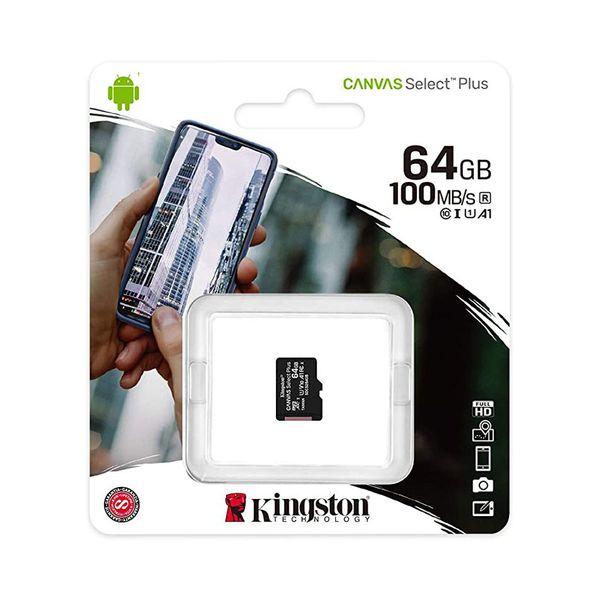 THẺ NHỚ KINGSTON 64GB MICRO SD 100R CLASS 10 SDCS2/64GBSP