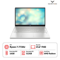 Laptop HP Pavilion 15-eh3047nr (Ryzen 7-7730U, Ram 16GB , SSD 512GB, 15.6'' FHD, Silver)