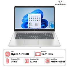 Laptop HP 17-CP3035CL (Ryzen 5-7530U, RAM 16GB, SSD 512GB, 17.3