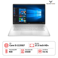 Laptop HP 17-by4062cl (Core i5-1135G7/RAM 8GB/ 256GB SSD/17.3