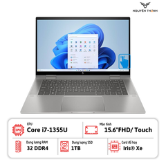 Laptop HP Envy x360 2 in 1 15 ( i7-1355U, 32GB RAM, SSD 1TB,15.6'' FHD Touch, Gray)