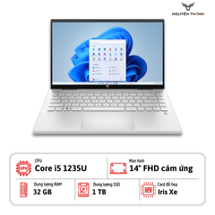 Laptop HP Pavilion x360 14-DY2050wm (Core i5-1235U, RAM 32GB, SSD 1TB, Intel Iris Xe, 14 inch FHD cảm ứng)