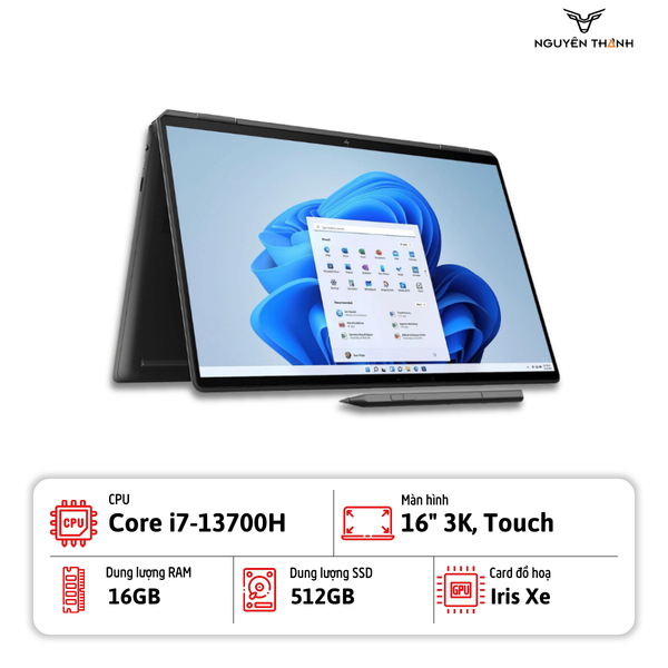Laptop HP Spectre x360 16-f2013dx (Core™ i7-13700H, Ram 16G, SSD 512G, 16