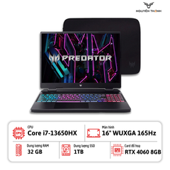 Laptop Acer Predator Helios Neo 16 ( Core i7-13650HX, 32GB, RAM 1TB SSD, RTX 4060 8GB, 16