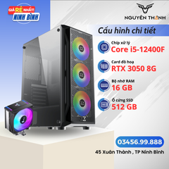 Máy tính Gaming - Đồ hoạ i5 12400F | RAM 16GB | VGA RTX 3050 8G | SSD 512GB