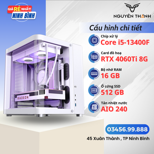 Máy tính Gaming - Đồ hoạ i5 13400F | RAM 16GB | VGA RTX 4060Ti 8GB | SSD 512GB