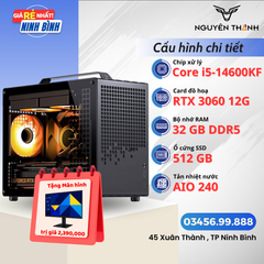 Máy tính Gaming - Đồ hoạ i5 14600KF | RAM 32GB | VGA RTX 3060