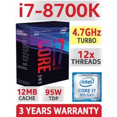 CPU INTEL CORE I7 8700K SK1151 V2 COFFEE LAKE NEW BOX