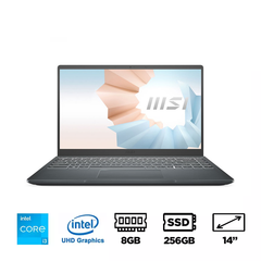 Laptop MSI Modern 14 B11MOU- 1027VN (Core™ i3-1115G4  8GB  256GB  Intel® UHD  14 inch FHD  Win 11  Carbon Gray)