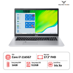 Laptop Acer Aspire 5 ( Core i7-1165G7, RAM 12G, SSD 512GB, 17.3