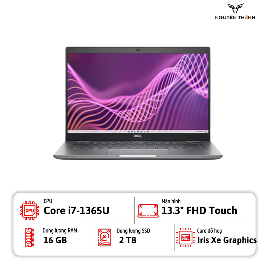 Laptop Dell Latitude 5340 2 in 1 (Core i7-1365U, 16GB RAM, 2TB SSD, 13.3''FHD Touch, Win 11, Xám)