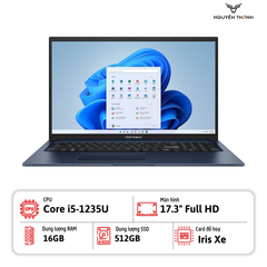 Laptop Asus VivoBook F1704ZA ( Core i5-1235U, 16GB RAM, 512GB SSD, 17.3